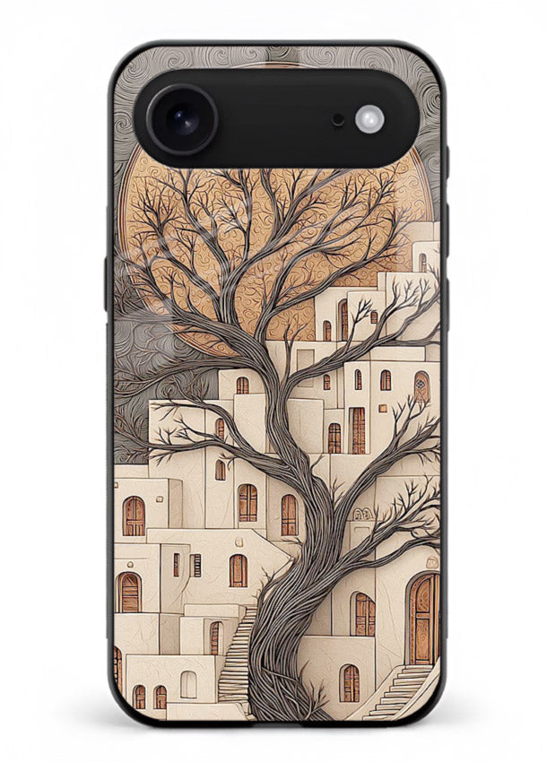 Ancient Moon Village glowing moon village artwork iphone 17 air glass back cover