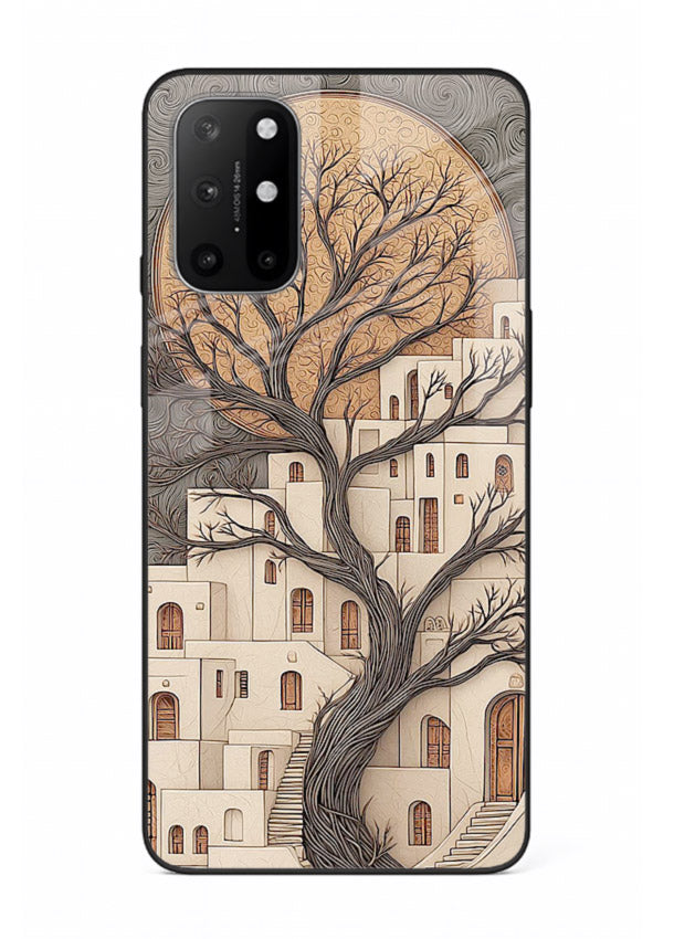 Ancient Moon Village glowing moon village artwork OnePlus 8T glass back cover