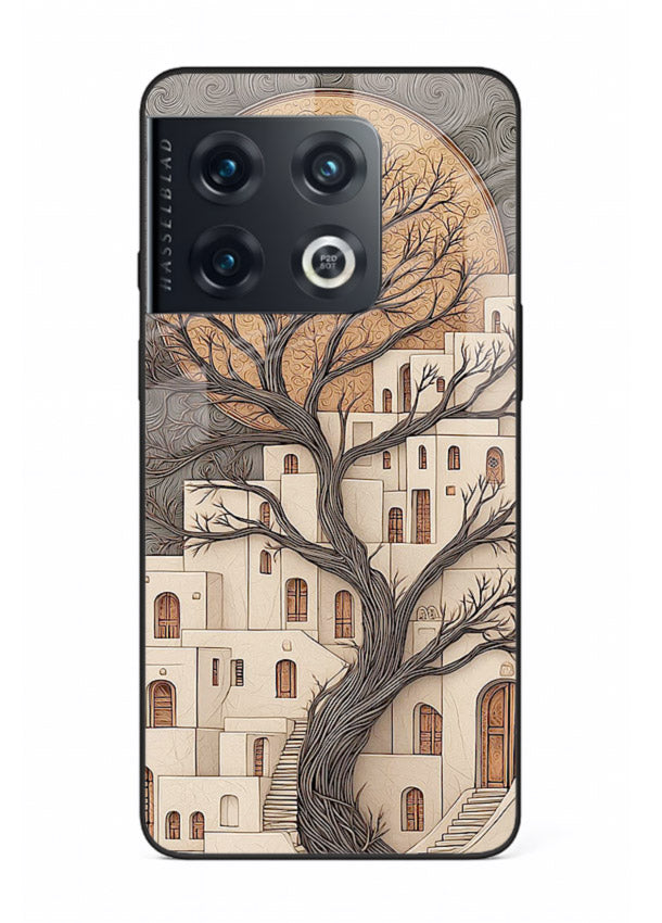 Ancient Moon Village glowing moon village artwork OnePlus 10 Pro glass back cover
