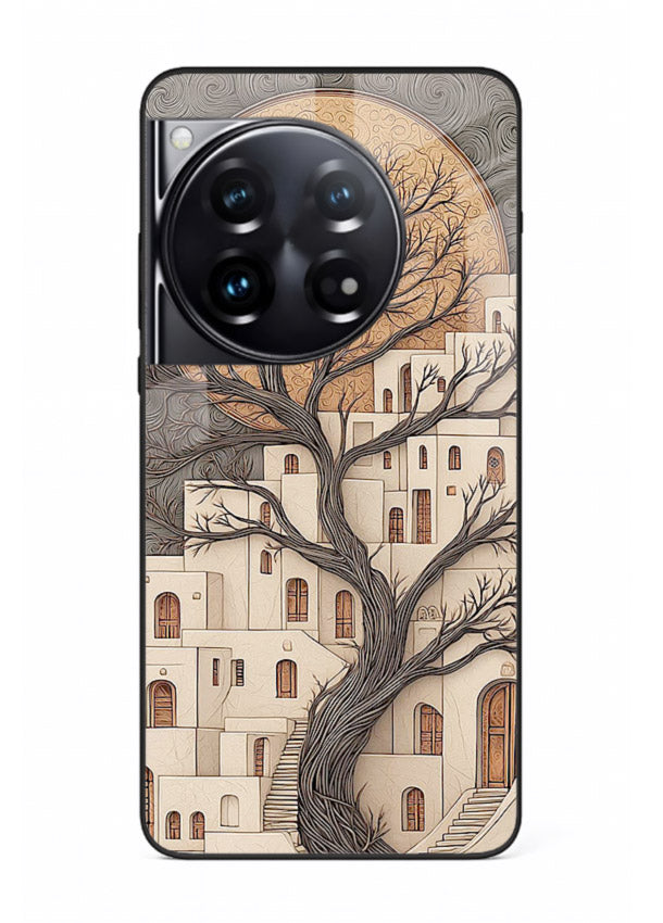 Ancient Moon Village glowing moon village artwork OnePlus 12 glass back cover