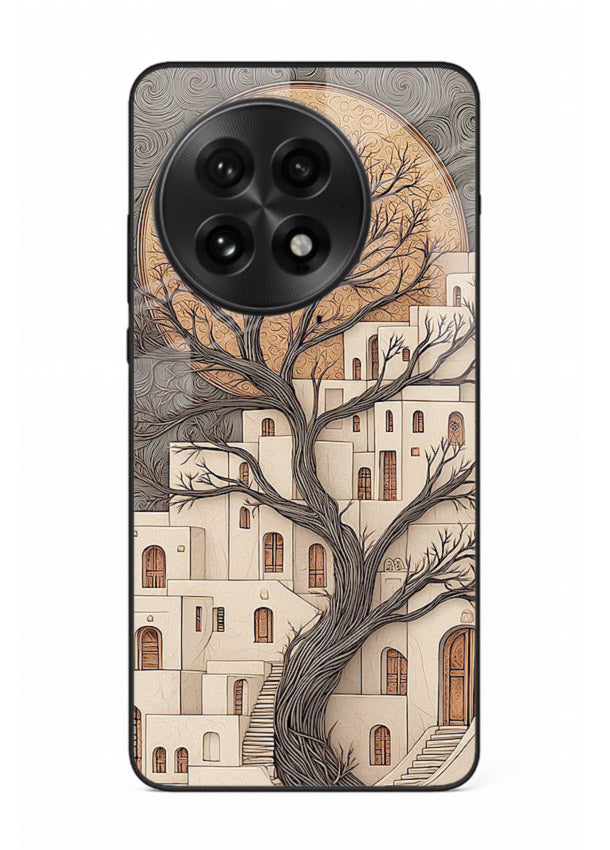 Ancient Moon Village glowing moon village artwork OnePlus 13R glass back cover