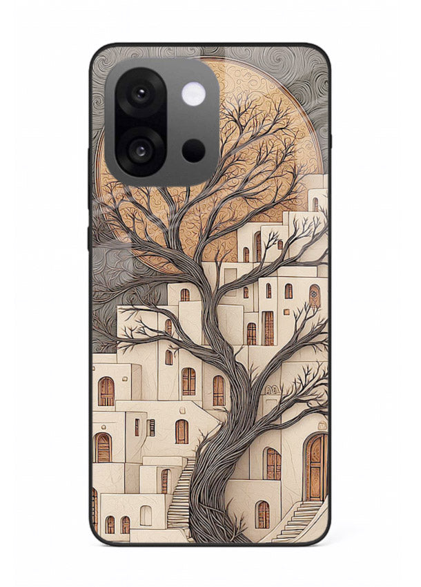 Ancient Moon Village glowing moon village artwork OnePlus 13s glass back cover
