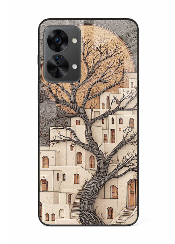 Ancient Moon Village glowing moon village artwork OnePlus Nord 2T glass back cover