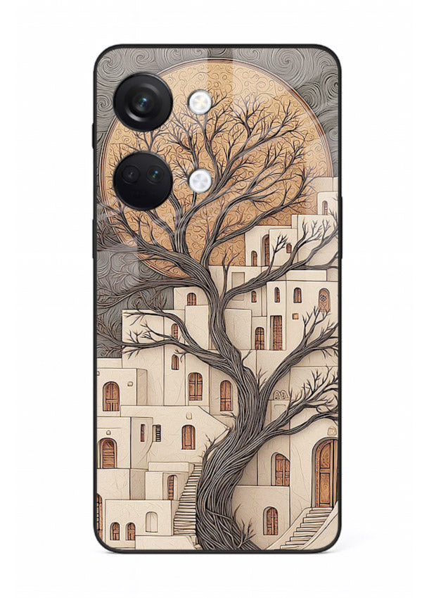 Ancient Moon Village glowing moon village artwork OnePlus Nord 3 glass back cover