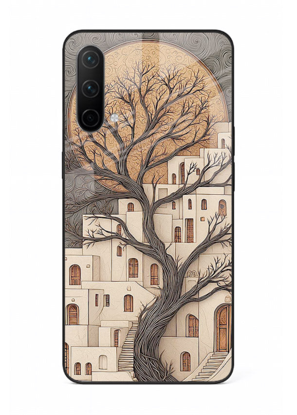Ancient Moon Village glowing moon village artwork OnePlus Nord CE 5G glass back cover