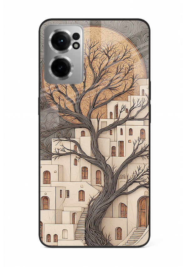Ancient Moon Village glowing moon village artwork OnePlus Nord CE2 5G glass back cover