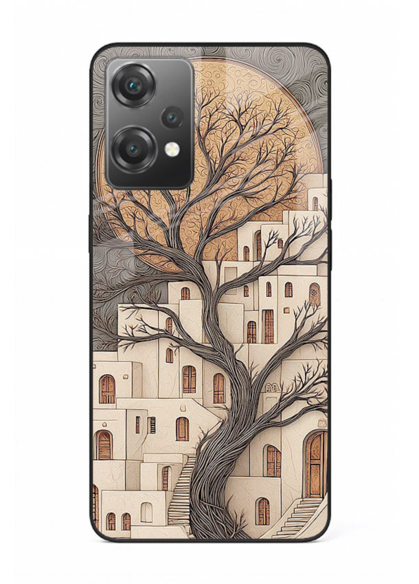 Ancient Moon Village glowing moon village artwork OnePlus Nord CE2 Lite 5G glass back cover