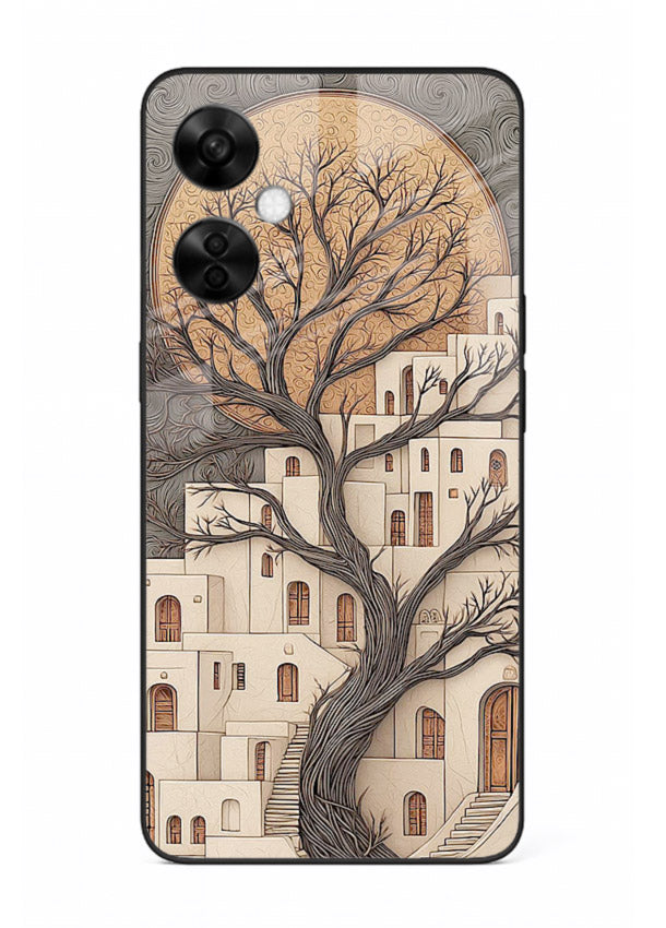 Ancient Moon Village glowing moon village artwork OnePlus Nord CE3 Lite glass back cover