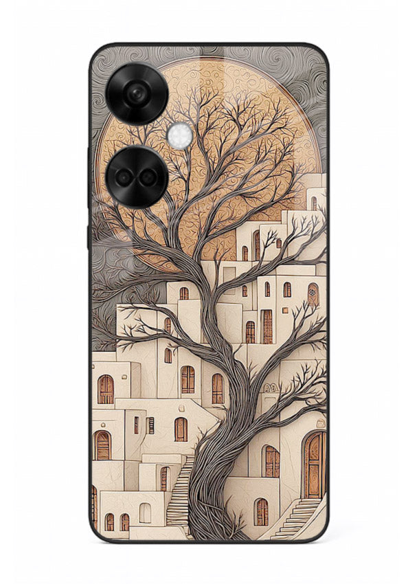 Ancient Moon Village glowing moon village artwork OnePlus Nord CE3 glass back cover