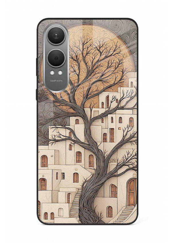 Ancient Moon Village glowing moon village artwork OnePlus Nord CE4 Lite glass back cover