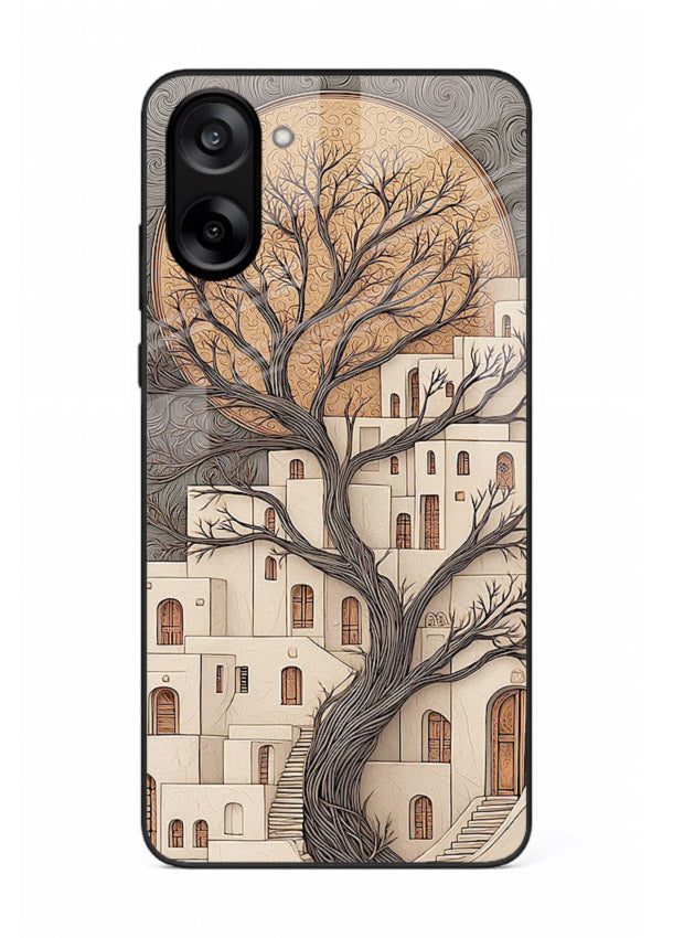 Ancient Moon Village glowing moon village artwork OnePlus Nord CE5 glass back cover