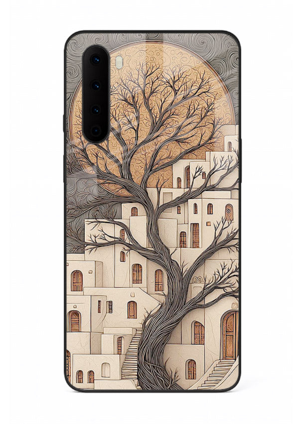 Ancient Moon Village glowing moon village artwork OnePlus Nord glass back cover