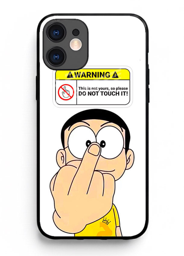 Angry Cartoon Warning cartoon artwork iphone 11 glass back cover