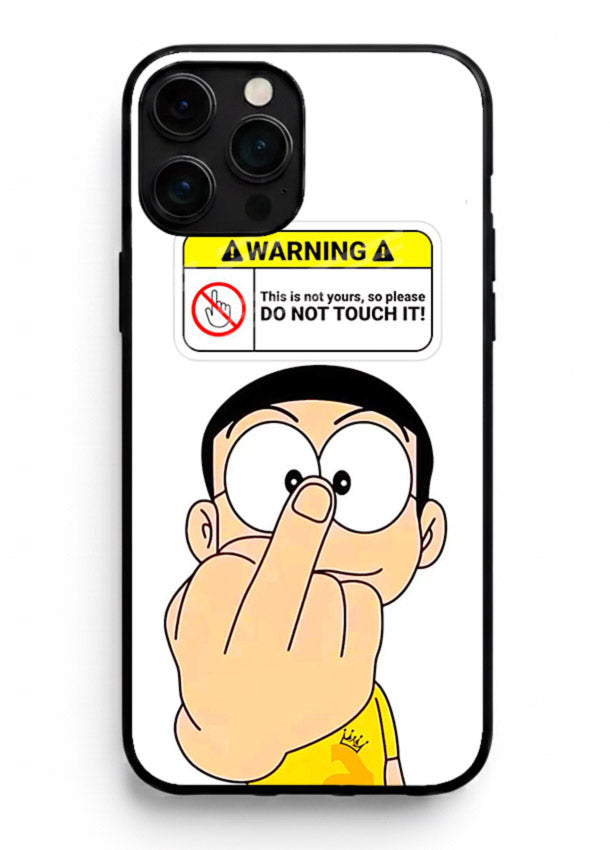 Angry Cartoon Warning cartoon artwork iphone 11 pro max glass back cover