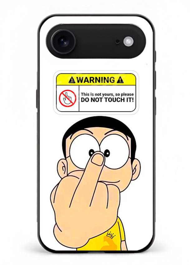 Angry Cartoon Warning cartoon artwork iphone 17 air glass back cover