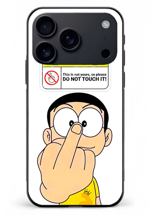 Angry Cartoon Warning cartoon artwork iphone 18 pro max glass back cover