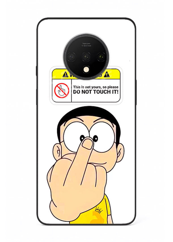 Angry Cartoon Warning cartoon artwork OnePlus 7T glass back cover