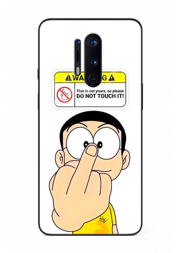 Angry Cartoon Warning cartoon artwork OnePlus 8 Pro glass back cover