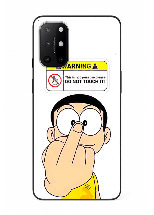 Angry Cartoon Warning cartoon artwork OnePlus 8T glass back cover