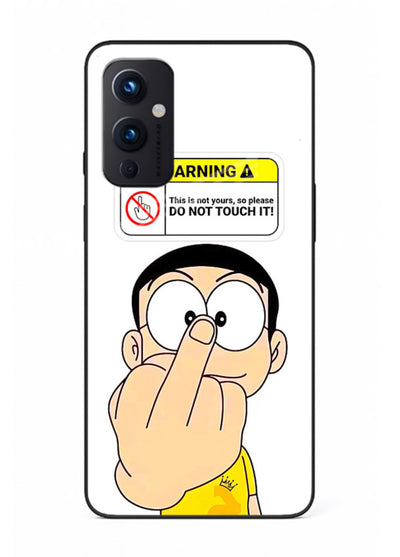 Angry Cartoon Warning cartoon artwork OnePlus 9 Pro glass back cover