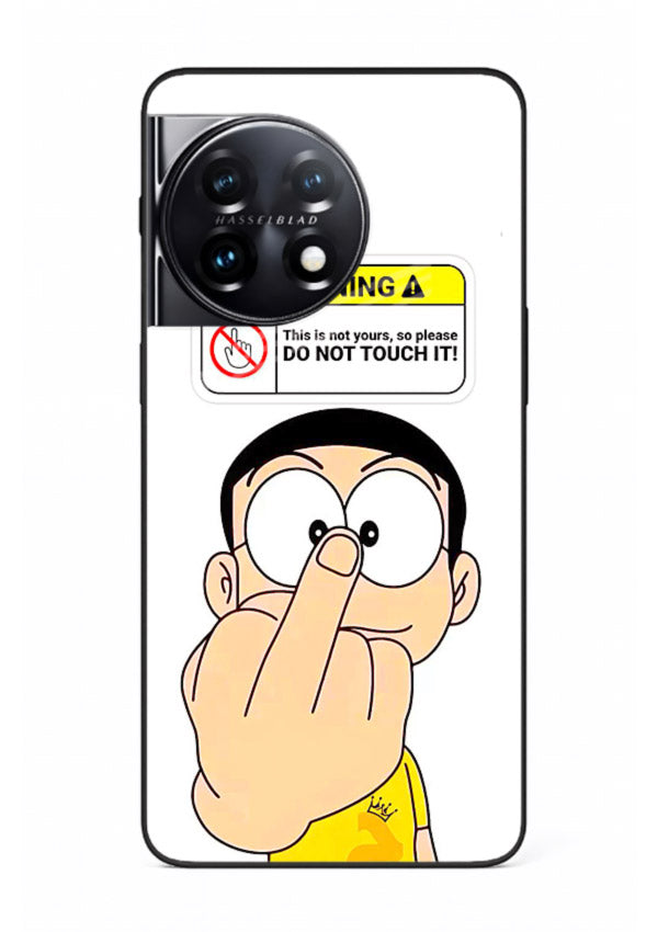 Angry Cartoon Warning cartoon artwork OnePlus 11R glass back cover