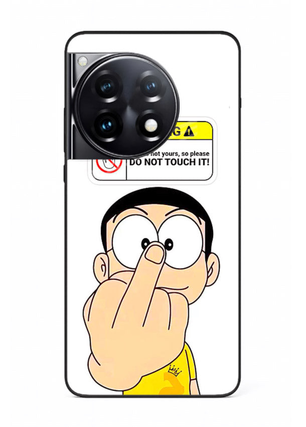 Angry Cartoon Warning cartoon artwork OnePlus 12R glass back cover
