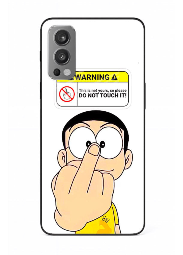 Angry Cartoon Warning cartoon artwork OnePlus Nord 2 glass back cover