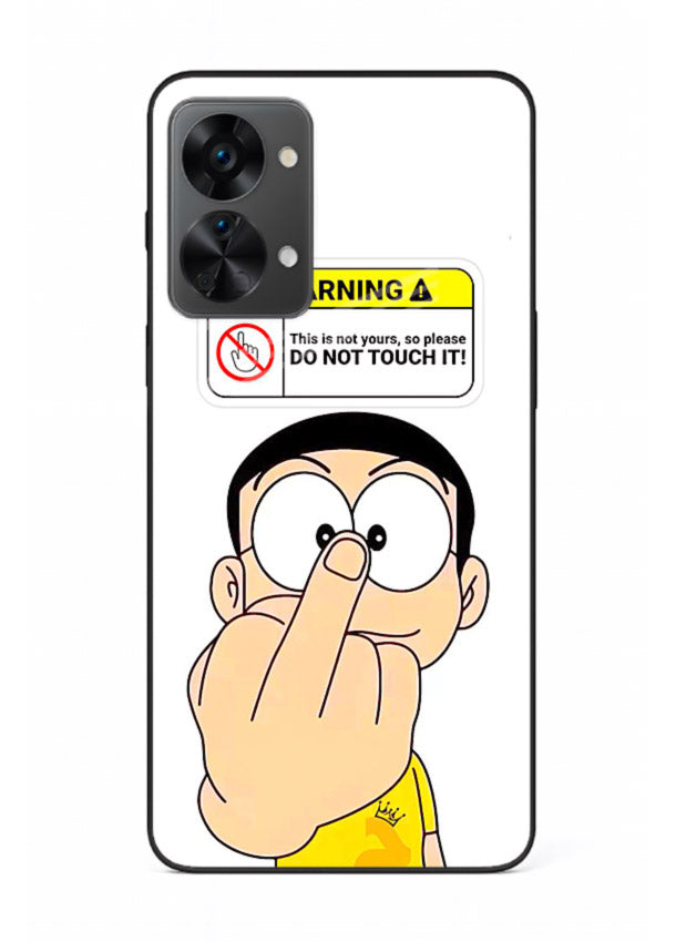 Angry Cartoon Warning cartoon artwork OnePlus Nord 2T glass back cover
