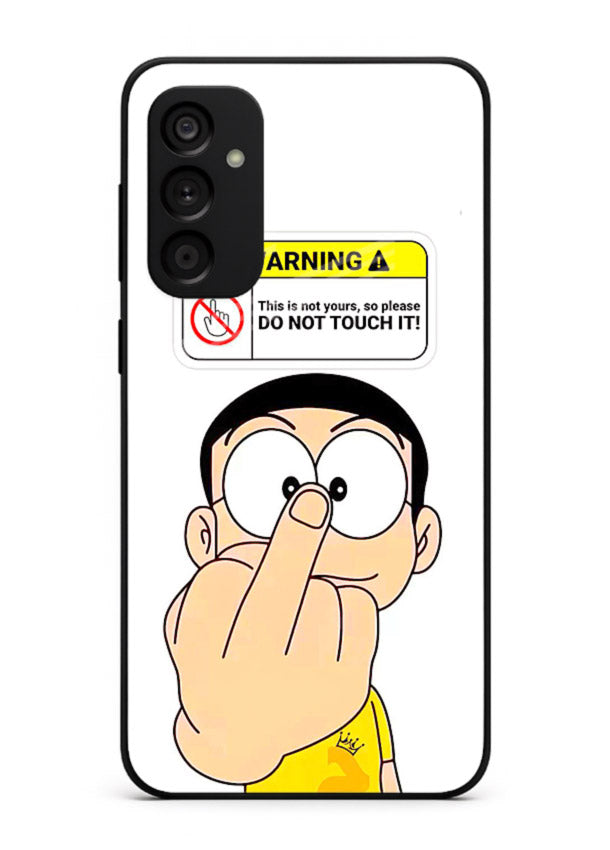Angry Cartoon Warning cartoon artwork Samsung F23 5G glass back cover