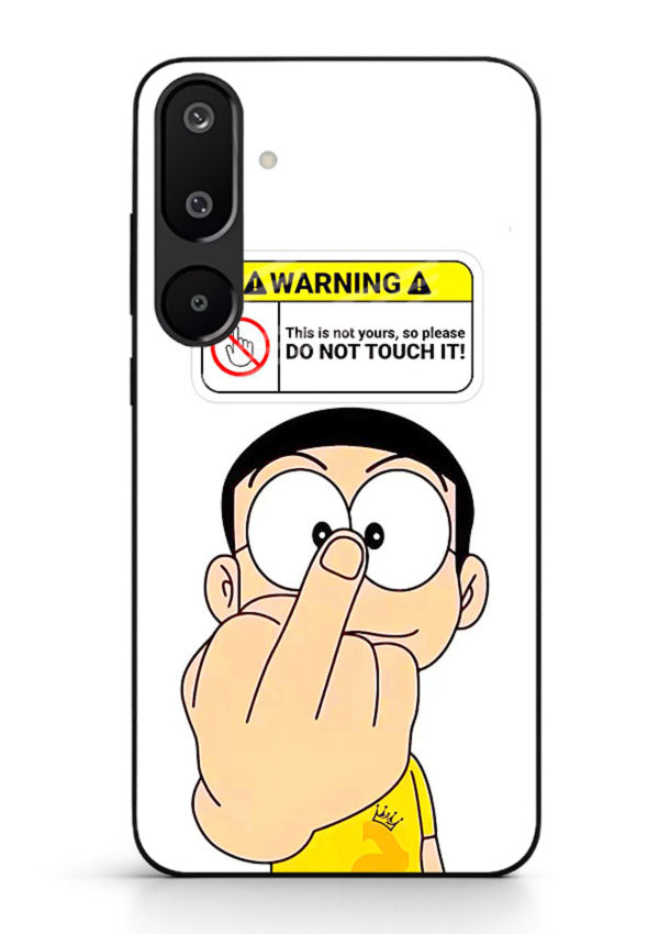Angry Cartoon Warning cartoon artwork Samsung M16 5G glass back cover