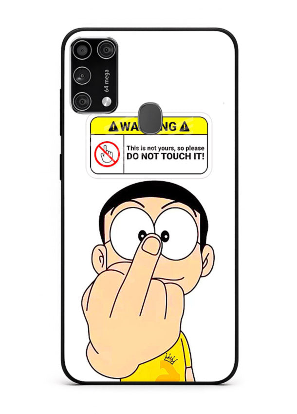 Angry Cartoon Warning cartoon artwork Samsung M31 Prime glass back cover