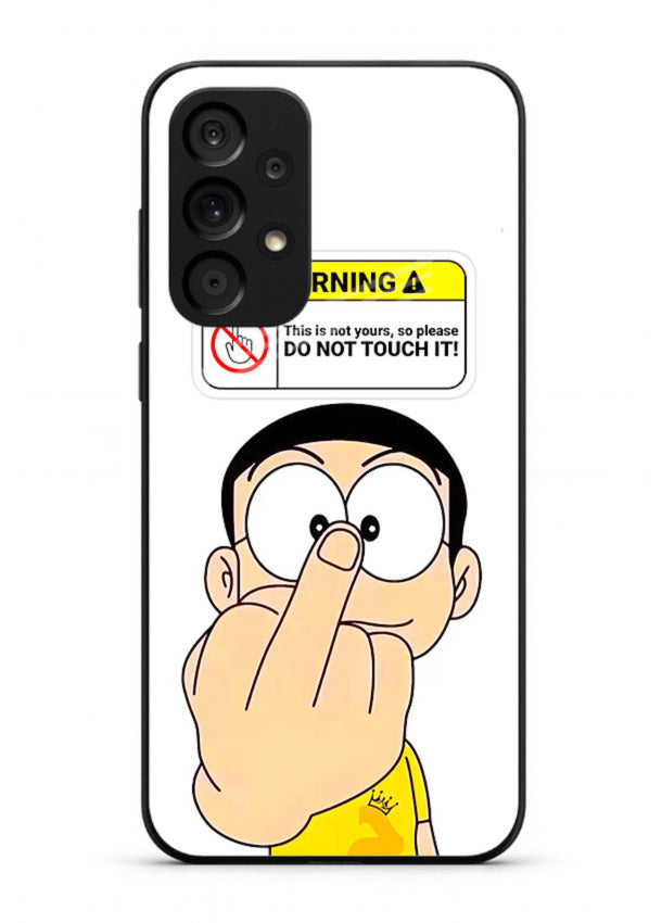 Angry Cartoon Warning cartoon artwork Samsung A73 5G glass back cover