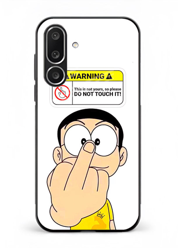 Angry Cartoon Warning cartoon artwork Samsung M56 5G glass back cover