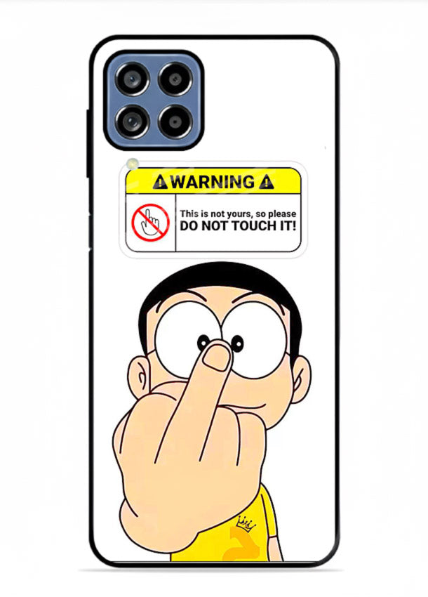 Angry Cartoon Warning cartoon artwork Samsung M33 5G glass back cover