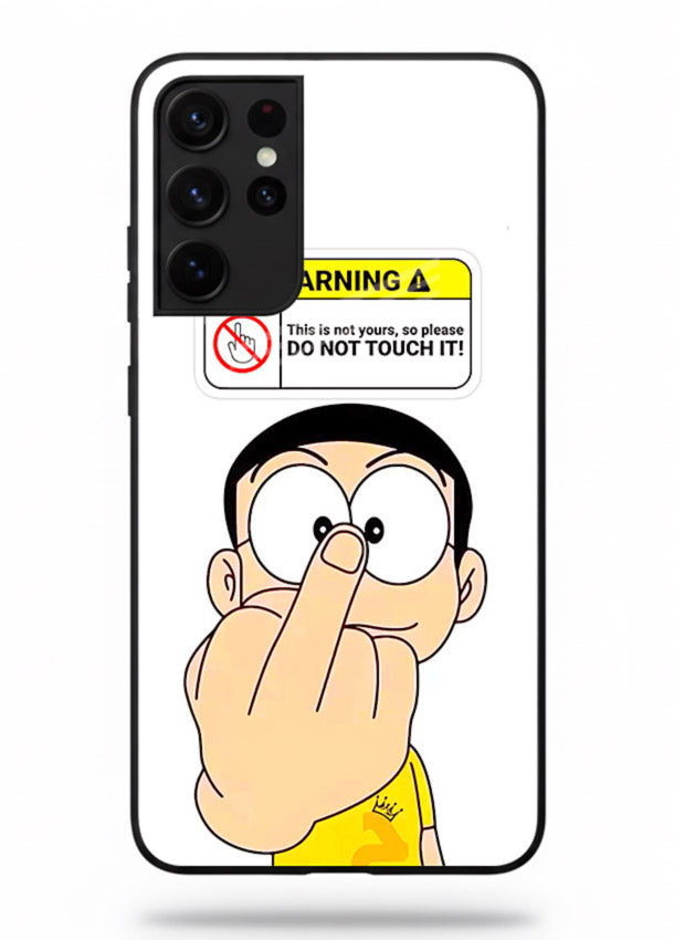 Angry Cartoon Warning cartoon artwork Samsung S21 Ultra glass back cover