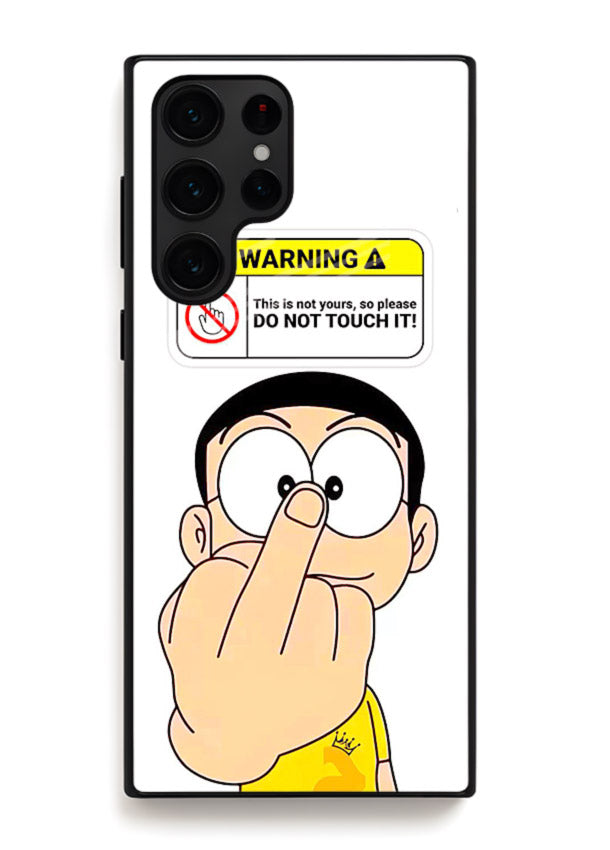 Angry Cartoon Warning cartoon artwork Samsung S24 Ultra glass back cover