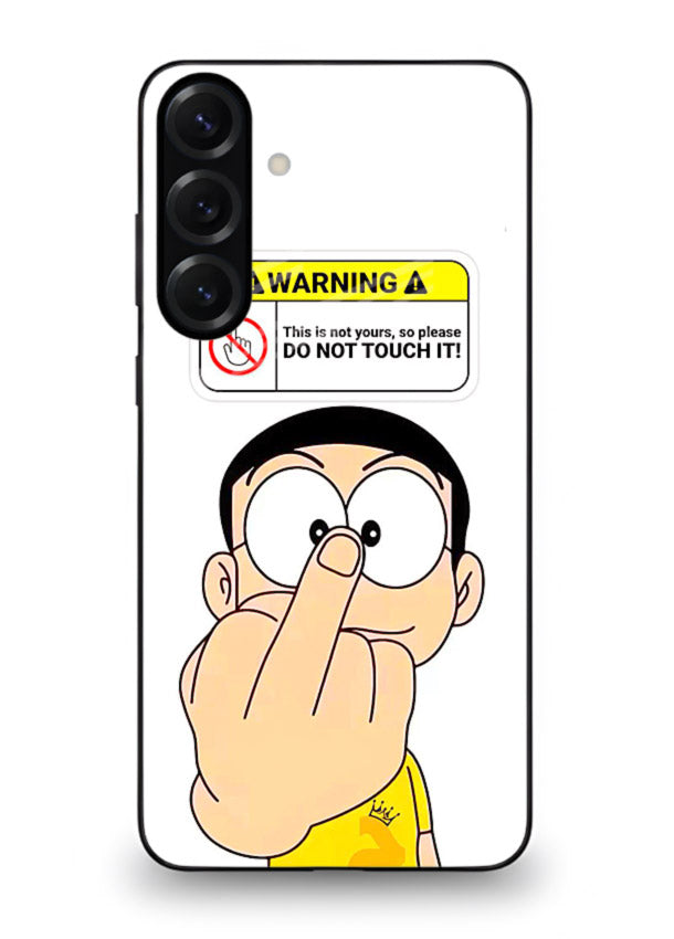 Angry Cartoon Warning cartoon artwork Samsung S24 FE glass back cover