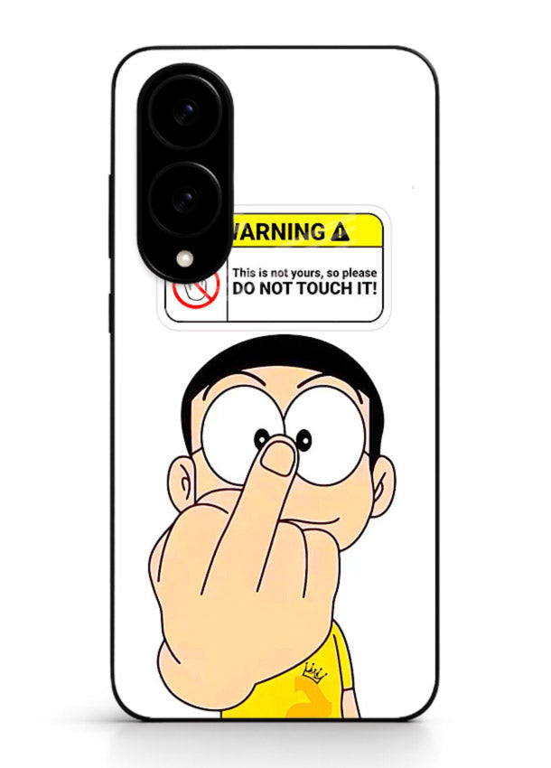 Angry Cartoon Warning cartoon artwork Samsung S25 Edge glass back cover