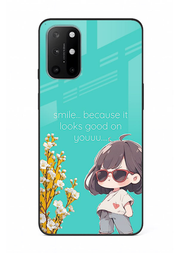 Anime Girl Wink kawaii illustration OnePlus 8T glass back cover