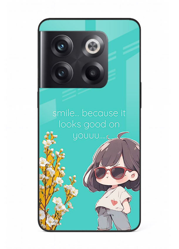 Anime Girl Wink kawaii illustration OnePlus 10T glass back cover