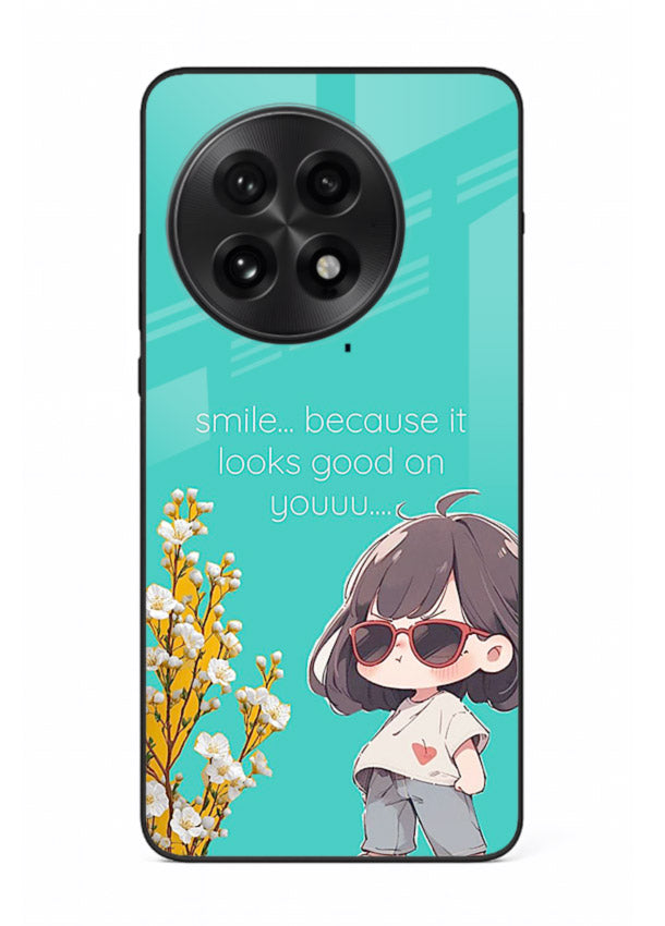 Anime Girl Wink kawaii illustration OnePlus 13 glass back cover