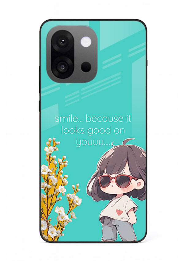 Anime Girl Wink kawaii illustration OnePlus 13s glass back cover