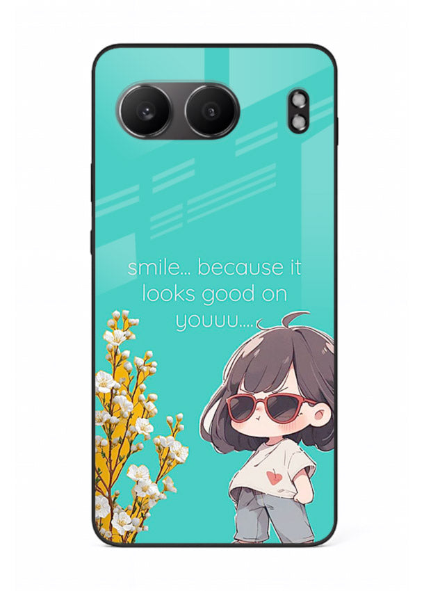 Anime Girl Wink kawaii illustration OnePlus Nord 4 glass back cover