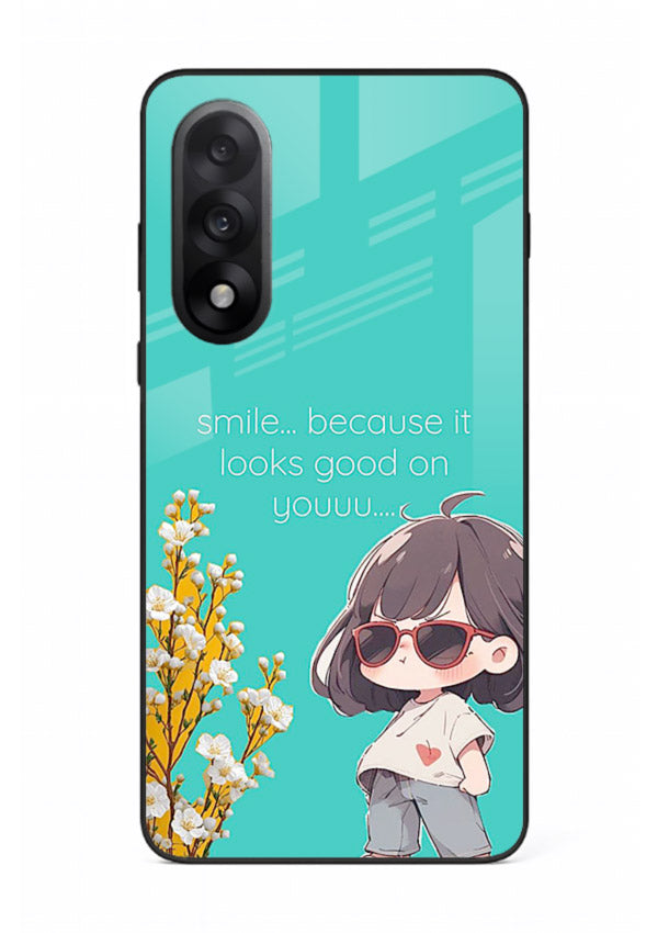 Anime Girl Wink kawaii illustration OnePlus Nord 5 glass back cover