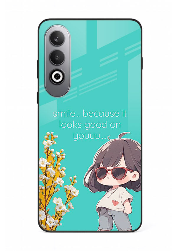 Anime Girl Wink kawaii illustration OnePlus Nord CE4 glass back cover