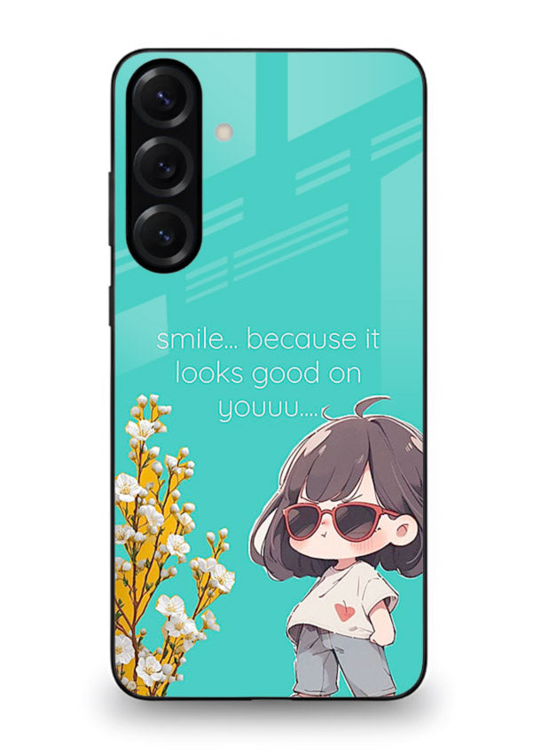 Anime Girl Wink kawaii illustration Samsung A35 5G glass back cover