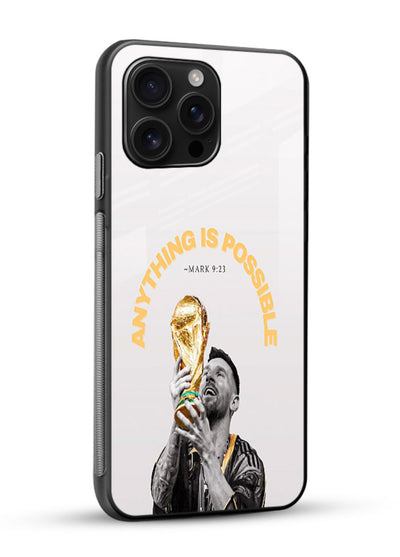 Motivational football artwork printed on glossy tempered glass mobile back cover - 2