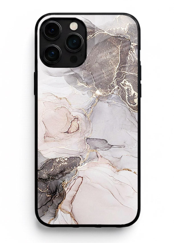 Aqua Gold Geode iphone 11 pro max glass back cover with aqua marble and gold geode accents