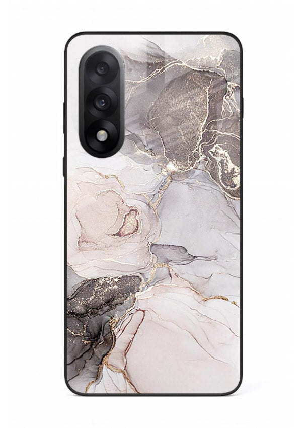 Aqua Gold Geode OnePlus Nord 5 glass back cover with aqua marble and gold geode accents