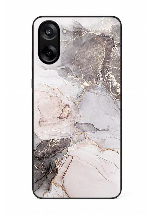 Aqua Gold Geode OnePlus Nord CE5 glass back cover with aqua marble and gold geode accents